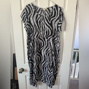 Black and White Patterned Dress